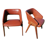 Pair of shell armchairs n°634 by Michel Ducaroy for Roset SNA