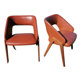 Paire de fauteuils coquille n°634 de Michel Ducaroy pour Roset SNA