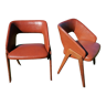 Pair of shell armchairs n°634 by Michel Ducaroy for Roset SNA