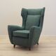 Fauteuil vert, design italien, années 1970, production : Italie