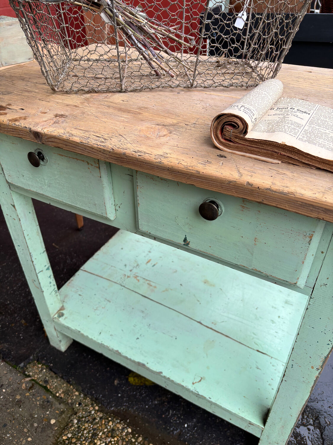 Meuble d’atelier vert