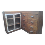 Oak art deco corner unit