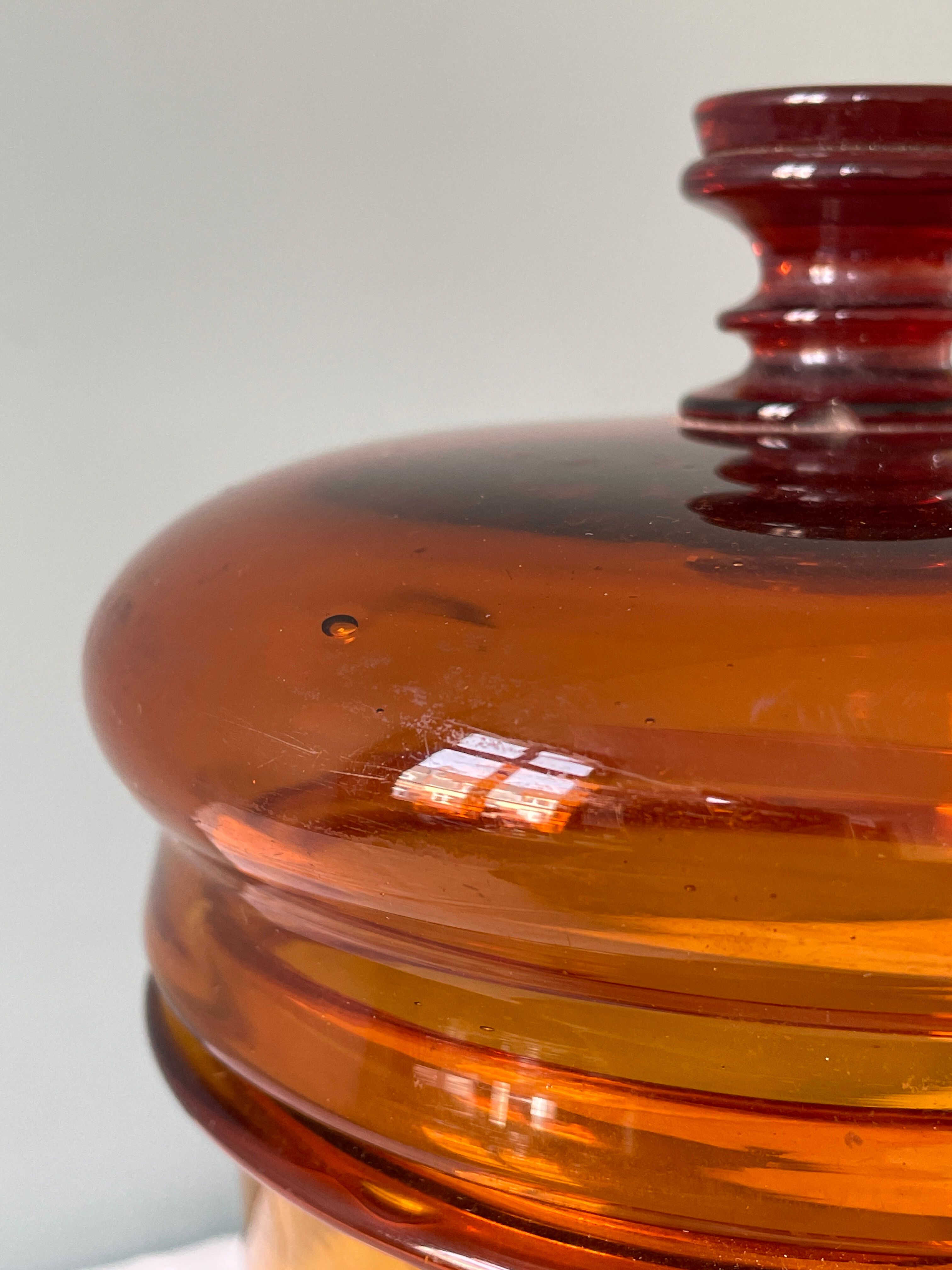 Amber brown glass medicine jar