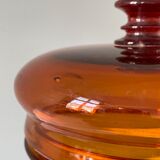 Amber brown glass medicine jar