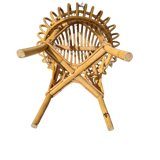 Bamboo and wicker stool