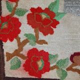 Tapis Hooked Antique Américain, Années 1920, Charme Authentique