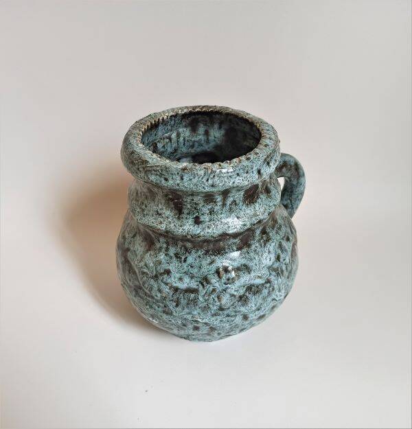 Blue ceramic vase vallauris