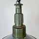 Industrial Petrol Enamel Military Pendant Lamp with Cast Aluminium Top