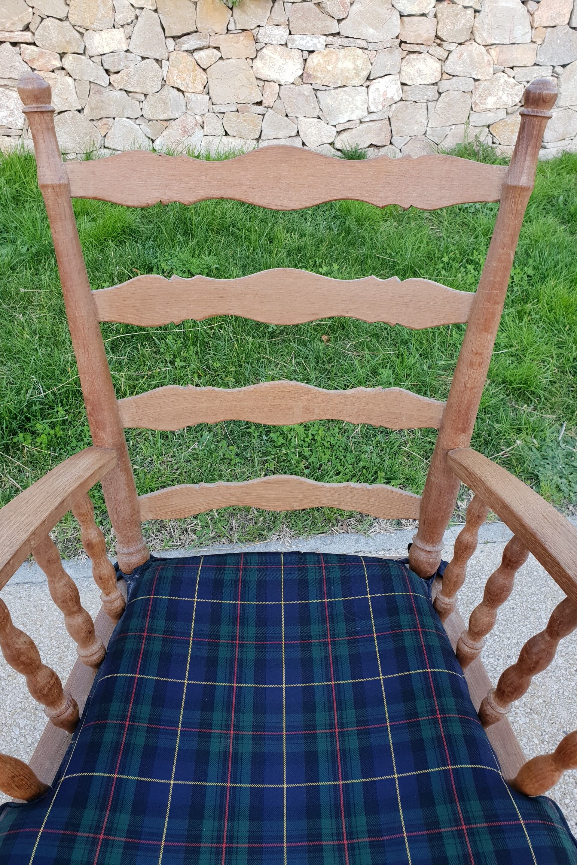 Pair of oak armchairs