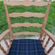 Paire de fauteuils en chêne et paille vintage