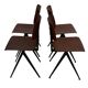 Set of 4 vintage school chairs Galvanitas S16 Netherlands Design