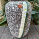 XXL speckled geometric vase signed West Germany 1970