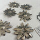 Set of 6 vintage silver-plated knife rests • Daisy flowers