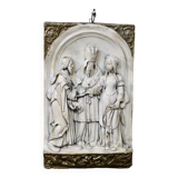 Bas relief religious scene in terracotta