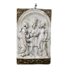 Bas relief religious scene in terracotta