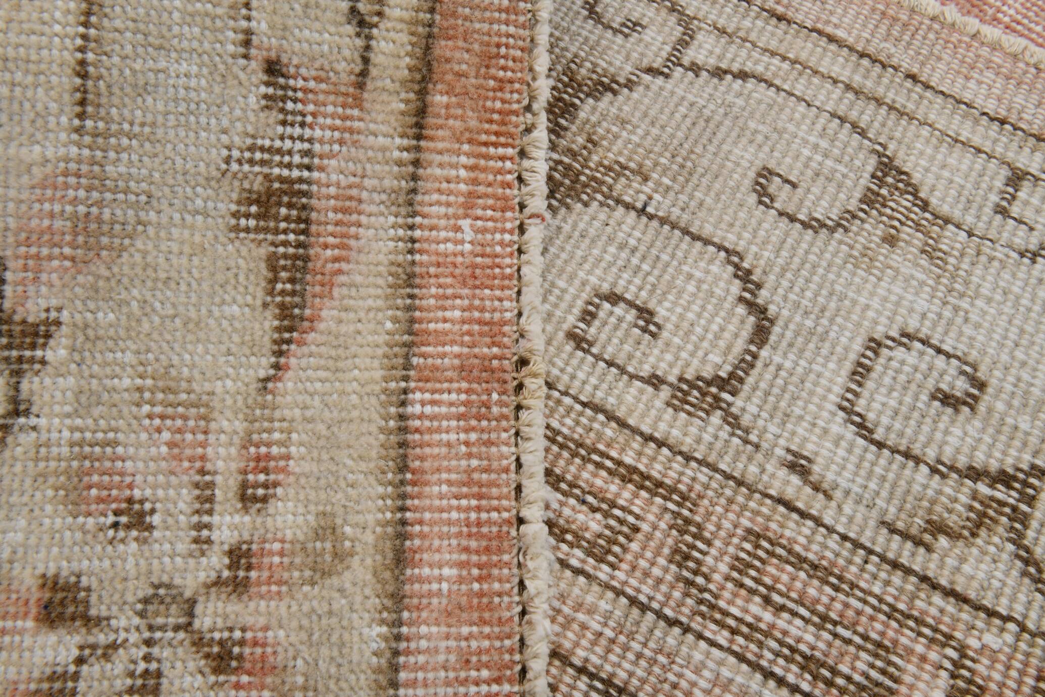 7x10 Pale Red & Beige Large Turkish Area Rug, 210x306Cm