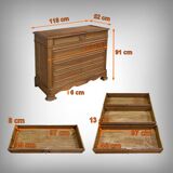 Walnut chest of drawers, Louis-Philippe style – 1900