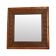 Miroir vintage carré en bambou et rotin boho 70 cm