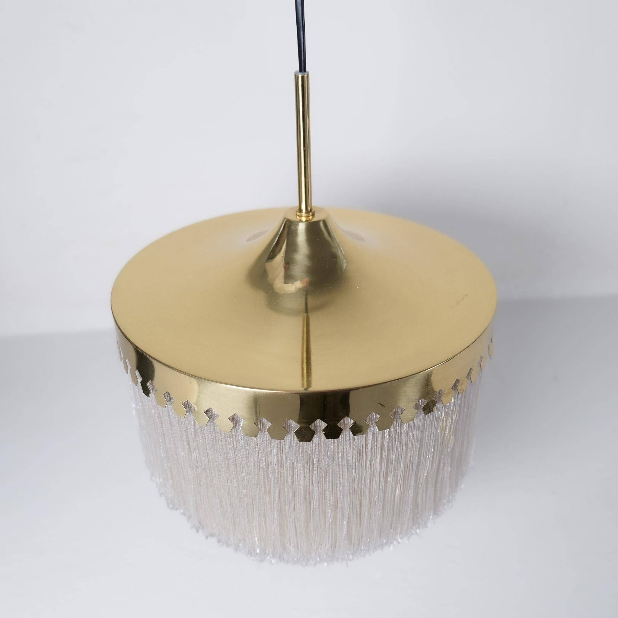 Lampe plafonnier à franges Midcentury Modern Hans-Agne Jakobsson Modèle T601, Suède