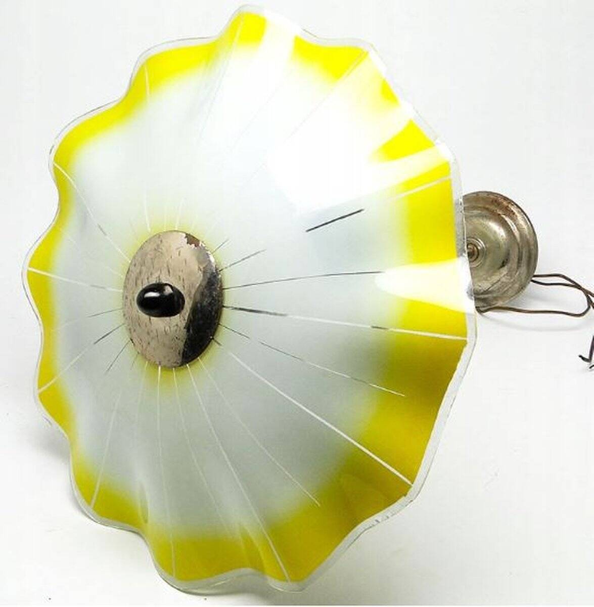 Mid-century pendant umbrella lamp, Poland