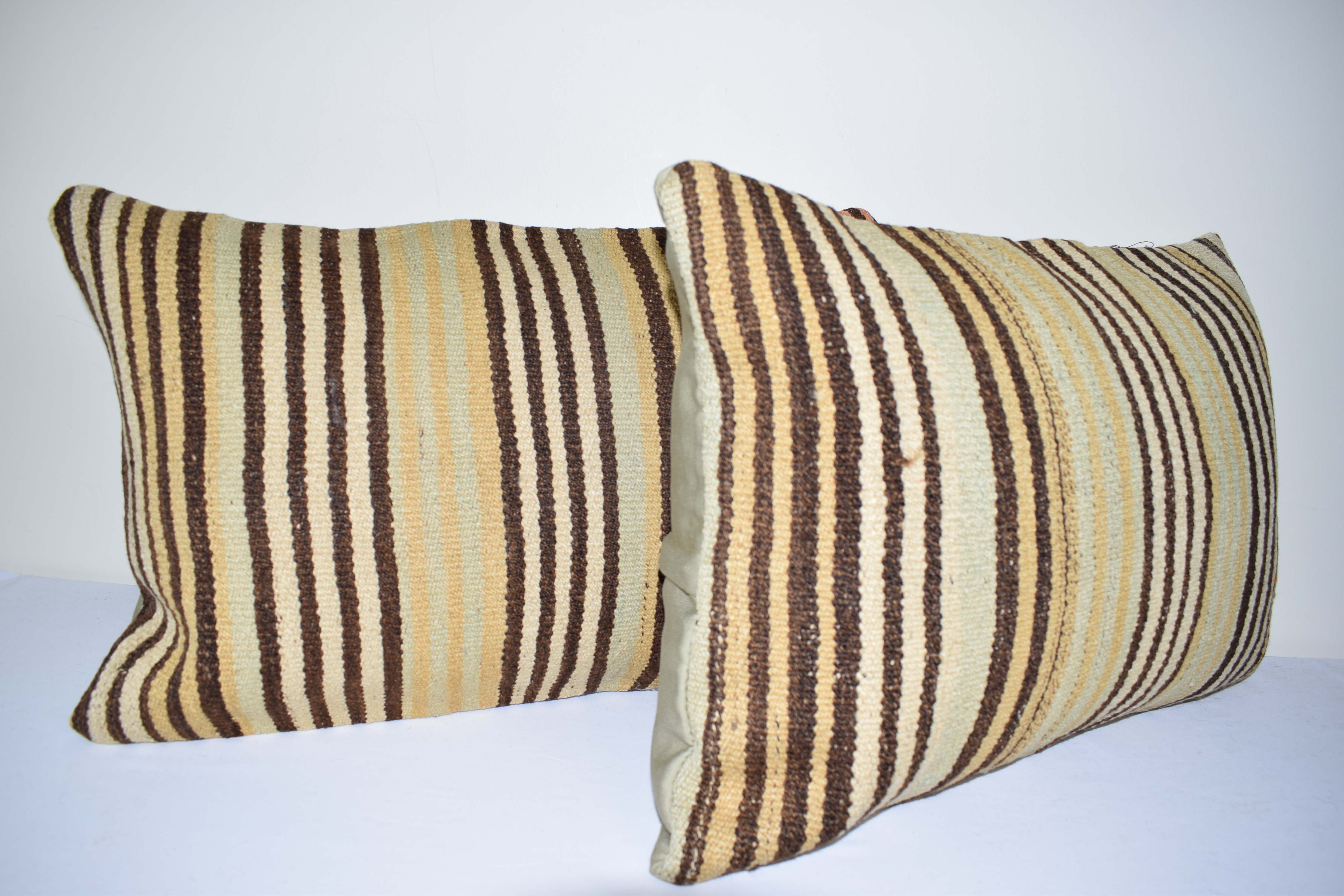 Lumbar cushion cover rayé kilim, set of 2