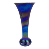 Vase en verre irisé