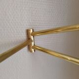 Large double-light articulated wall lamp, 1950s