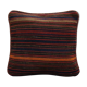 Striped Kilim Cushion Cover Handwoven Wool Scatter Pillow- 35x35cm
