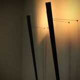 Pair of Gilles Derian torchère wall lights for Lumen Center, Italy 1984