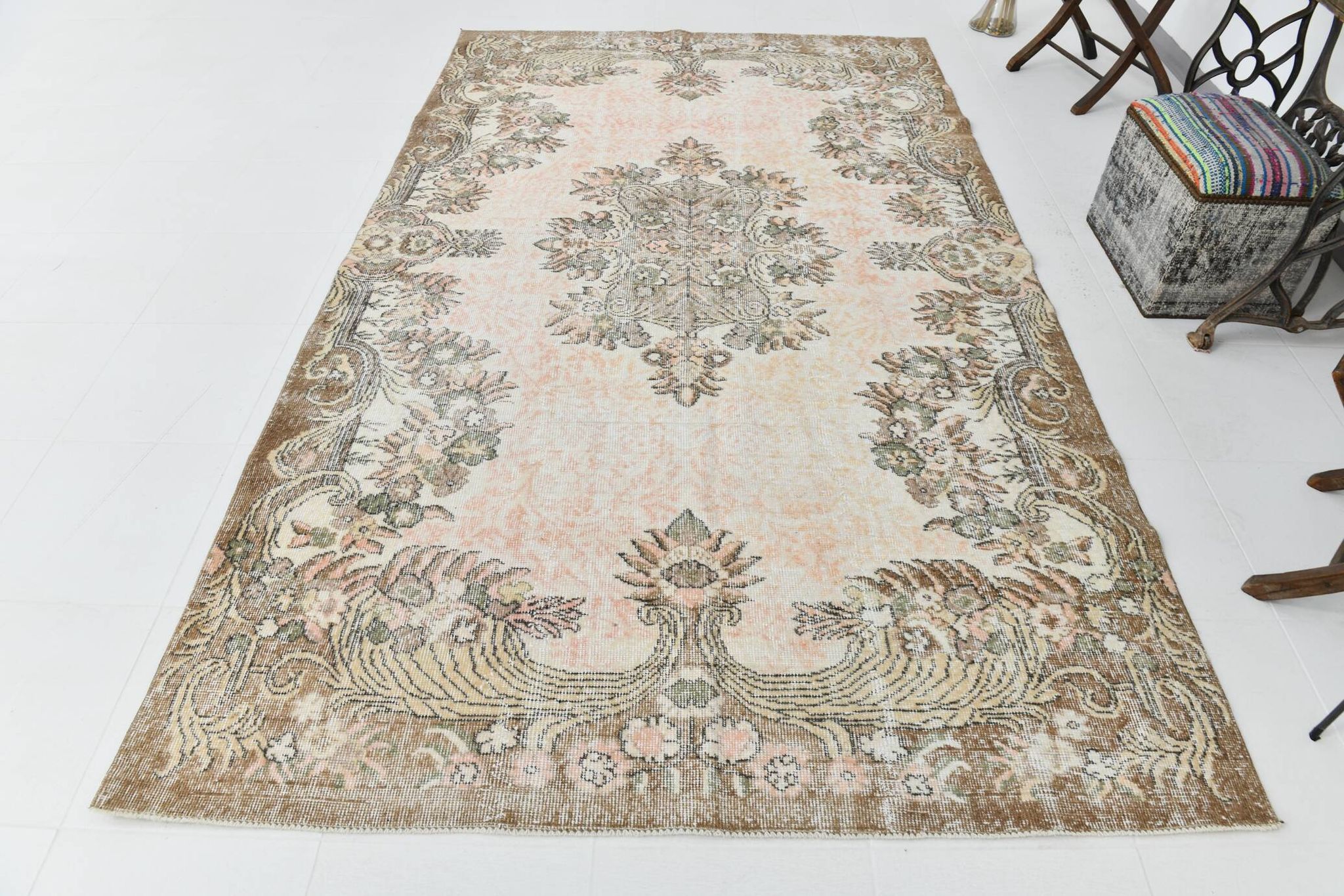 Tapis persan vintage classique 6x10, 179x303 cm