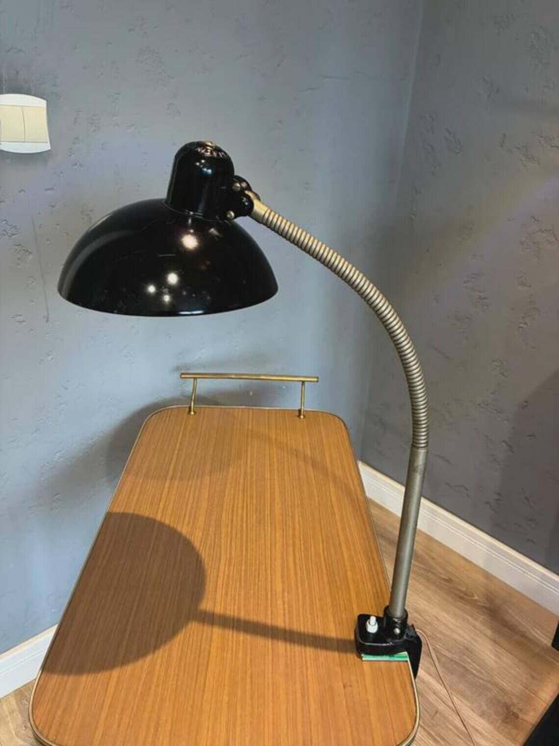 Kaiser Idell 6740 desk lamp by Christian Dell, black, Germany, 1950s