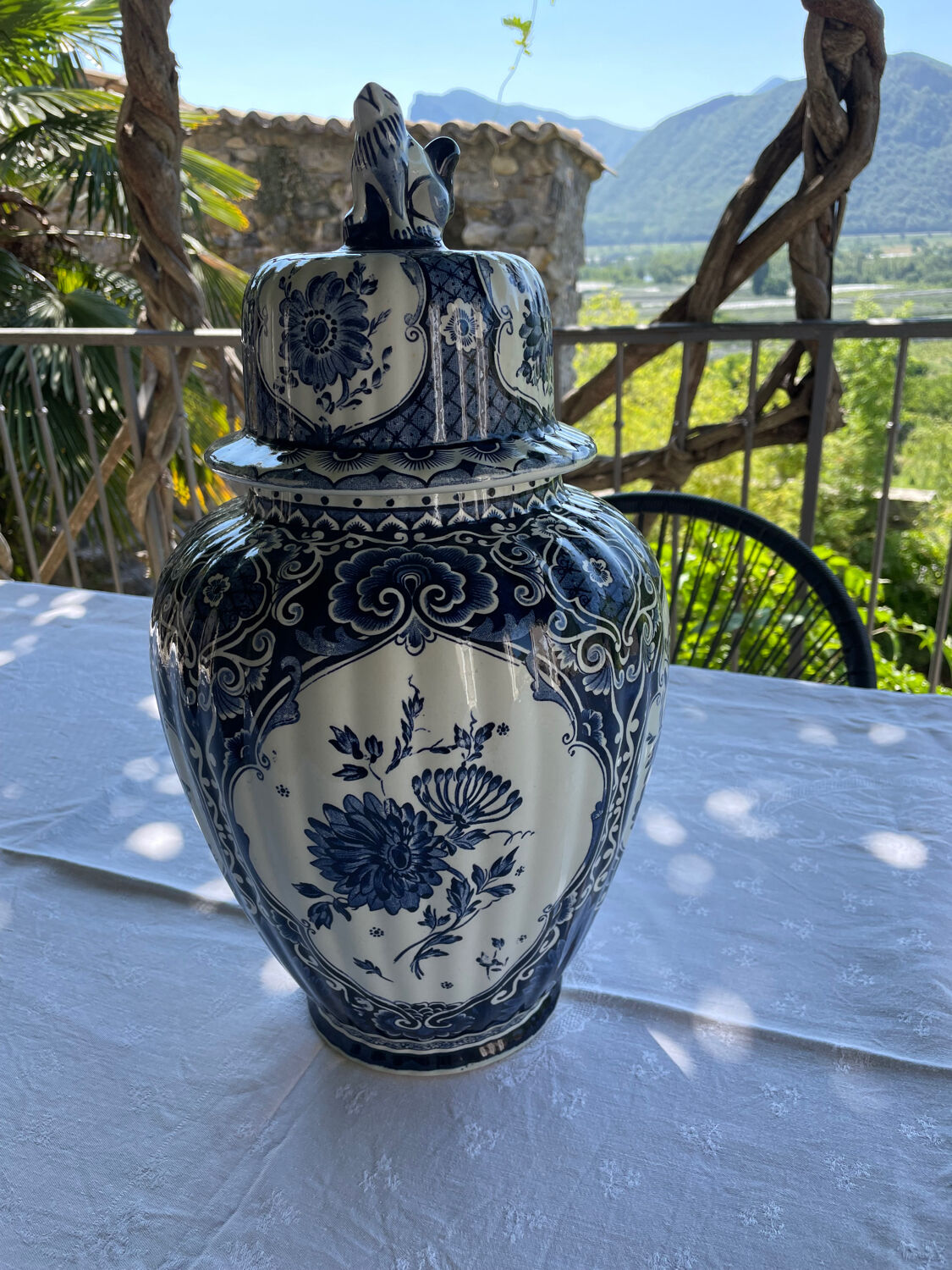 Delftware vase by Boch Royal Sphinx