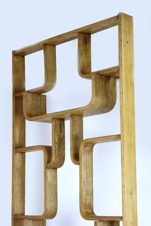 Paravent Mid-Century Modern par L. Volak pour Drevopodnik Holesov, années 1960.