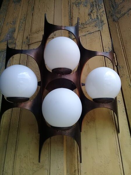 Wall lamp brutaliste applied design time 1960