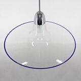 Space Age Italian Bubble Glass & Chrome Pendant Light, 1970's