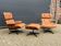 2 x Vitra Eames Lounge Chair XL + Ottoman, Cognac leather & Santos Rosewood