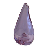 Vase en verre piriforme de couleur violacée. Vers 1970