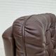 Vintage danish swivel leather armchair 1970s