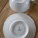 6 cups and saucers in Bavaria porcelain.