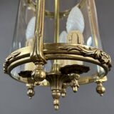 Louis XVI style lantern in bronze and glass, 20th century
