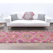 Vintage Turkish hand-knotted tribal runner 82x382