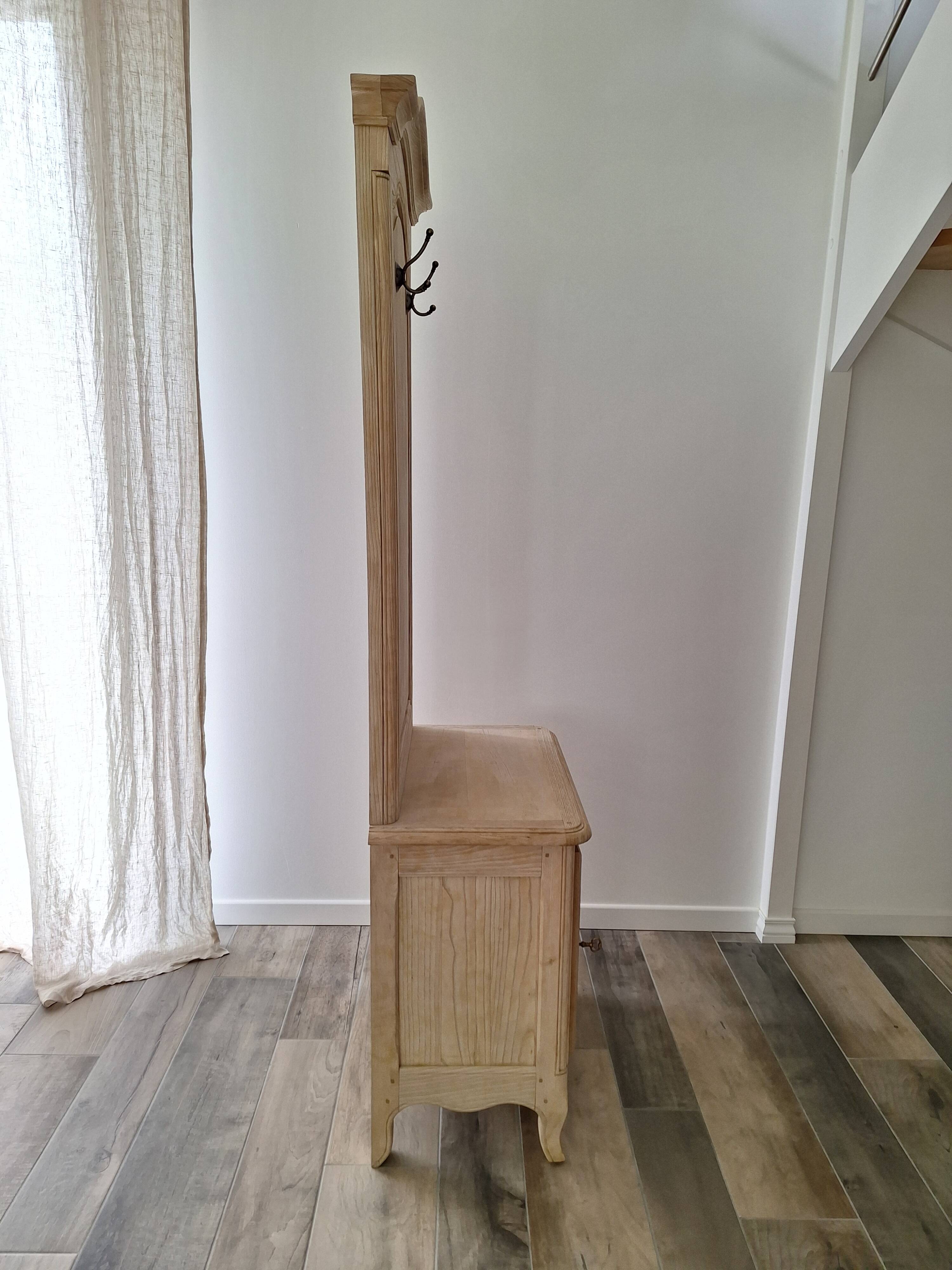 Restored antique oak entrance wardrobe