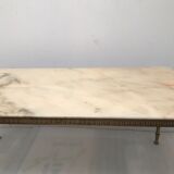 Table basse en marbre onyx  années 50-60