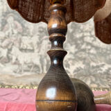 Wall lamp double wood turns 80s