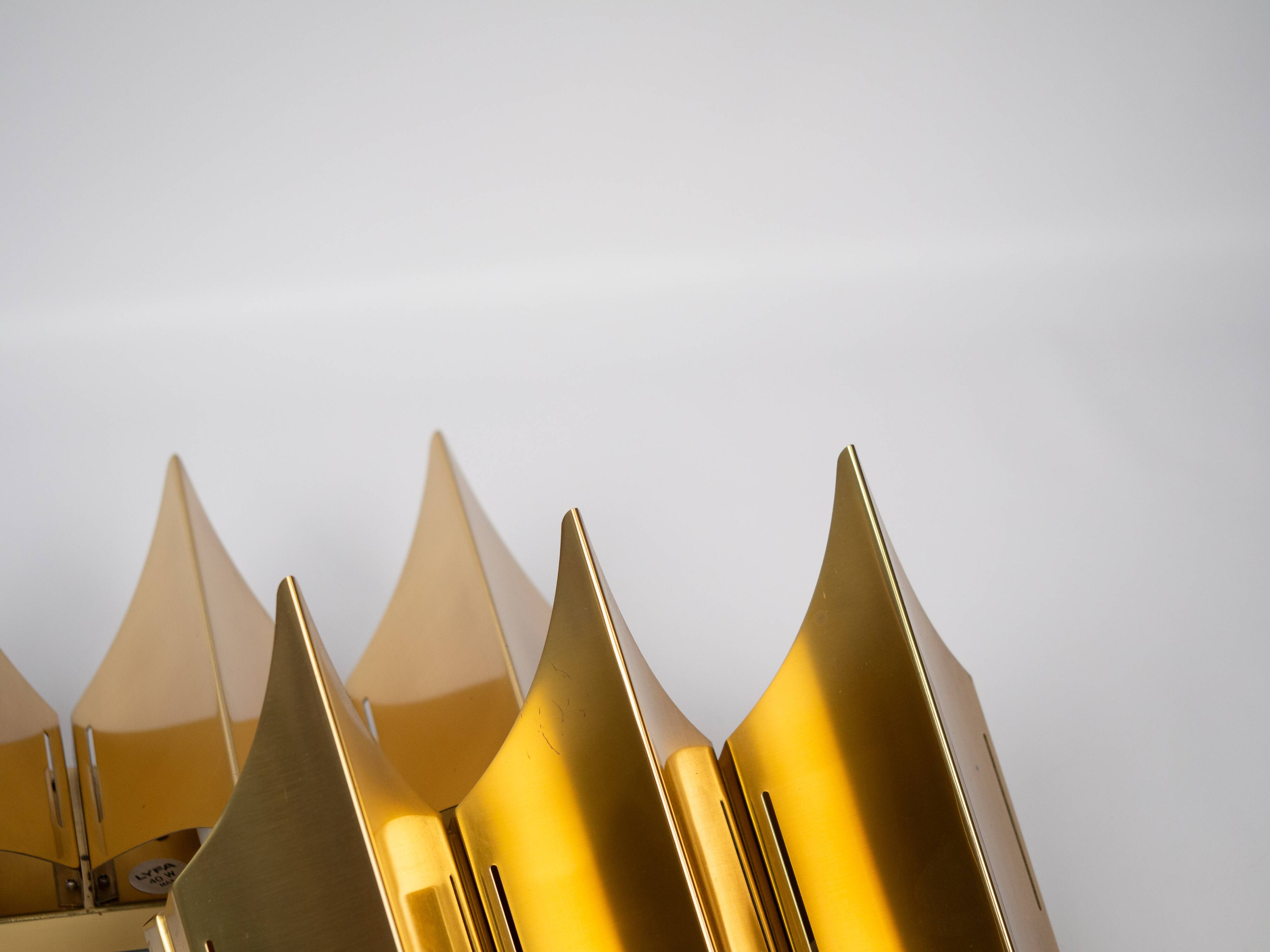 Paire de 2 appliques danoises Gothic 3 par Bent Karlby, Lyfa, années 1960