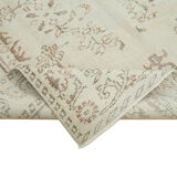 Handmade rustic oriental beige rug 163 x 267 cm