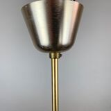 Lustre en bois et verre du milieu du siècle, années 1970