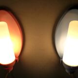 Set of 2 Wall lamps pink & blue 1950’s