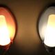 Set of 2 Wall lamps pink & blue 1950’s