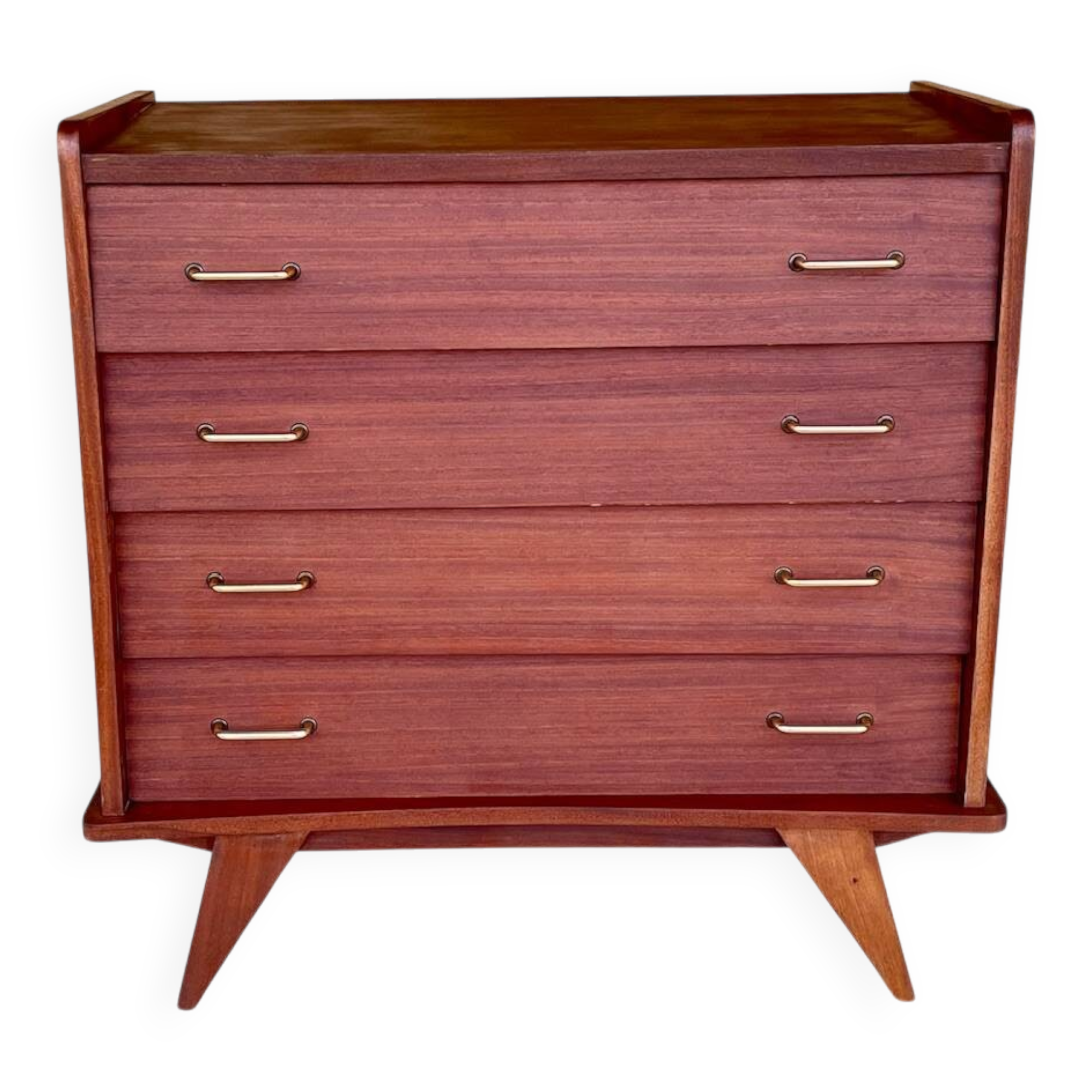 Vintage chest of drawers with 4 drawers, splayed legs circa 1960s
